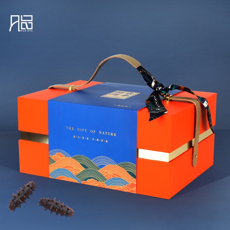 新款即食海参包装盒2斤3斤手提皮带冷藏保鲜N高档礼盒空盒子礼品