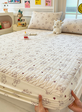 夹棉加厚床笠单件防滑席梦思床垫保护套全包床垫套床单套2.024新