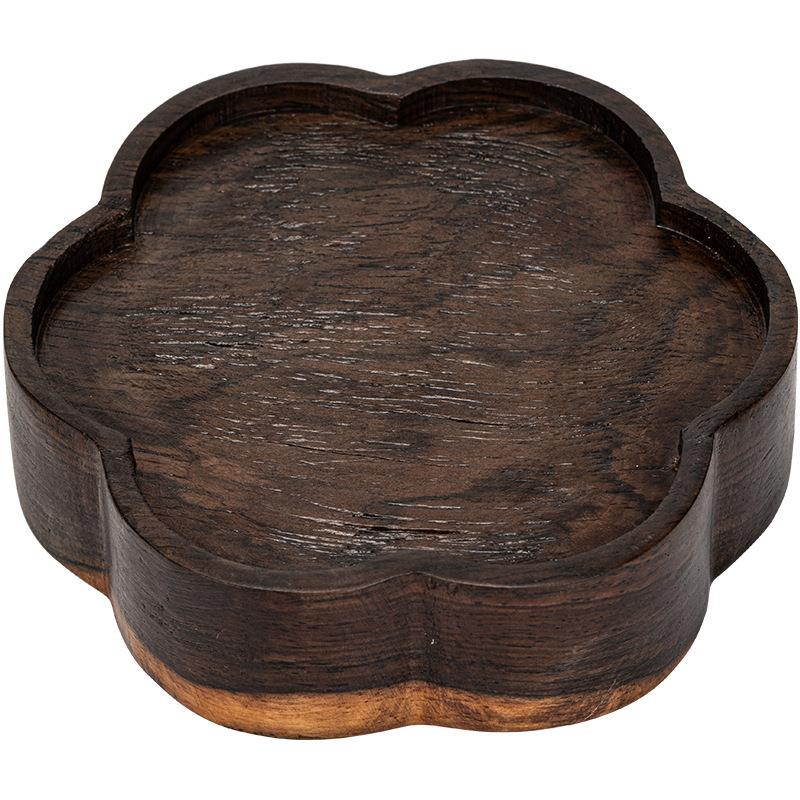 黑檀木壶实木小茶台干泡台茶承茶托盘 壶托原木隔热垫炉垫见新品