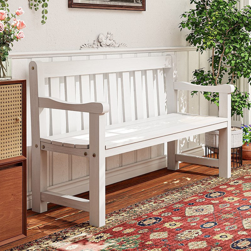 餐厅卡座餐桌椅双人长椅客厅长条凳餐饮全实O木靠背椅子沙发凳家