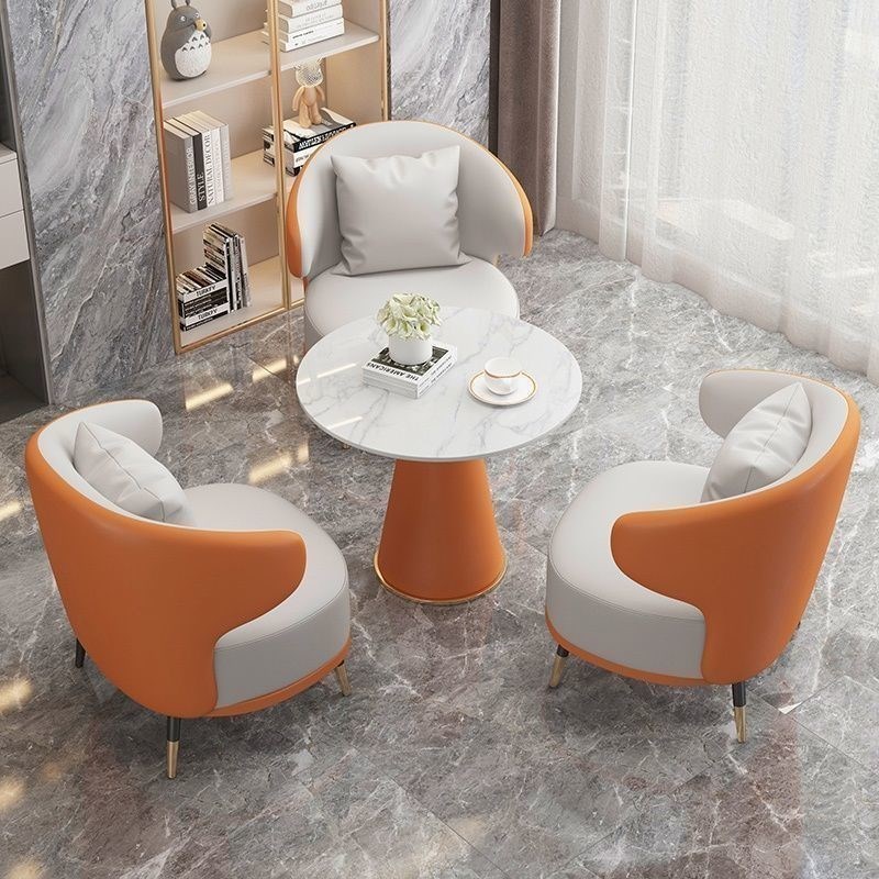 商务休闲简约g单人沙发茶几接待桌椅组合酒店洽谈办公美容院专用