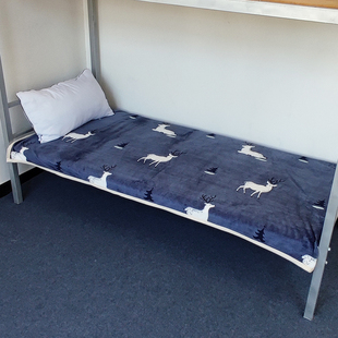 加绒单人法兰绒h床单单件学生宿舍0.9米上下铺床保暖短毛绒毯子冬