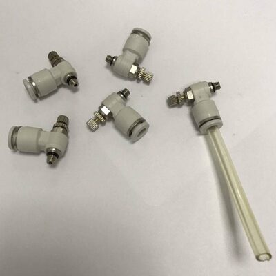 手直角气管开关一接头一接外径 螺纹外M56-边6边气管mmm5阀 连