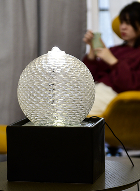 客厅喷泉流c水器摆件现代创意家居好物办公室电视柜玄关桌面装饰