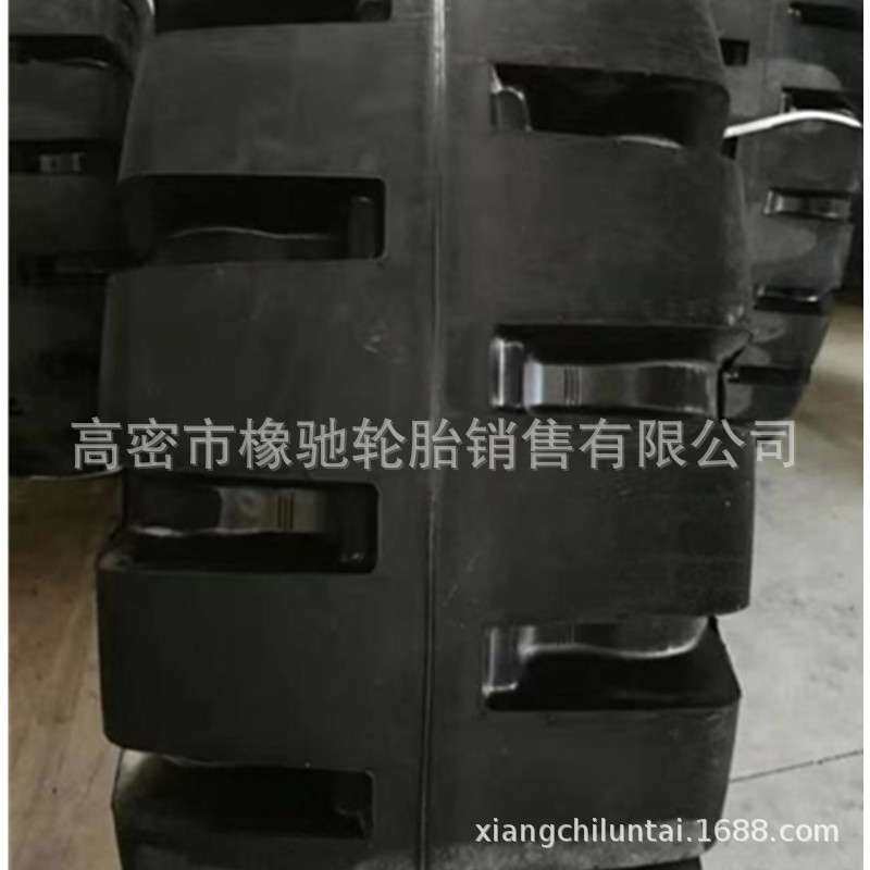 临工/龙工铲车轮胎17.5/23.5-25半实心轮胎L-5花纹 橡驰 加深加厚