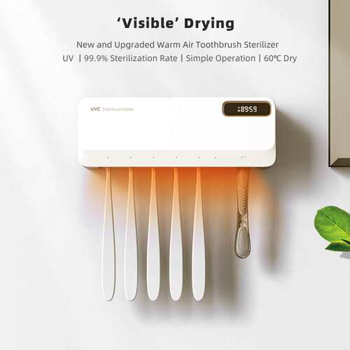 UV Toothbrush Sterilizer Dry Wirelessly  wall-mouted