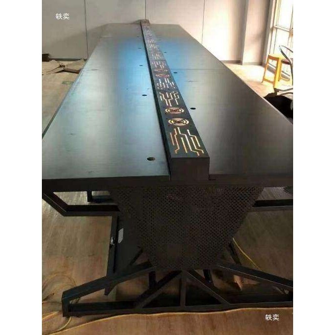电竞桌电竞酒店网咖桌家用钢架电脑桌单人双人上下层 下置机箱