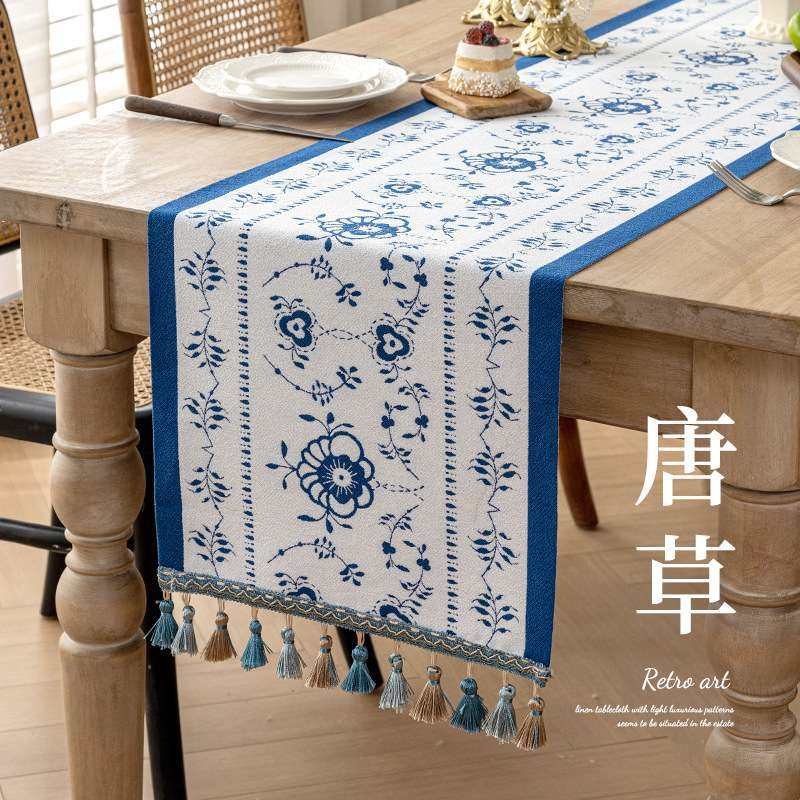 新款轻奢提花桌旗桌垫布餐垫茶几茶台桌布电视柜长条流苏边茶席布,3C数码配件,USB灯,淘宝优惠券,粉丝福利购,淘宝优惠卷