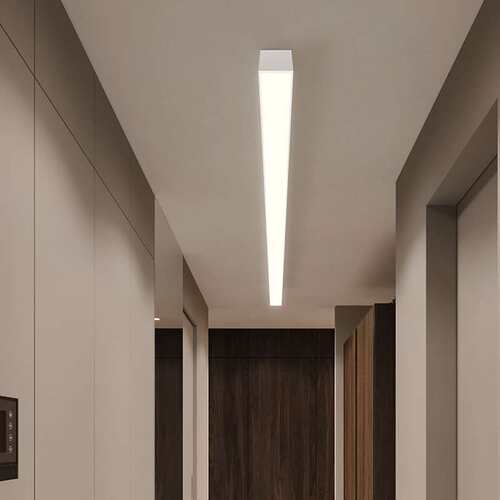 【哇噢】天花板一字长条灯客厅照明吸顶明装极简餐厅卧室led灯具