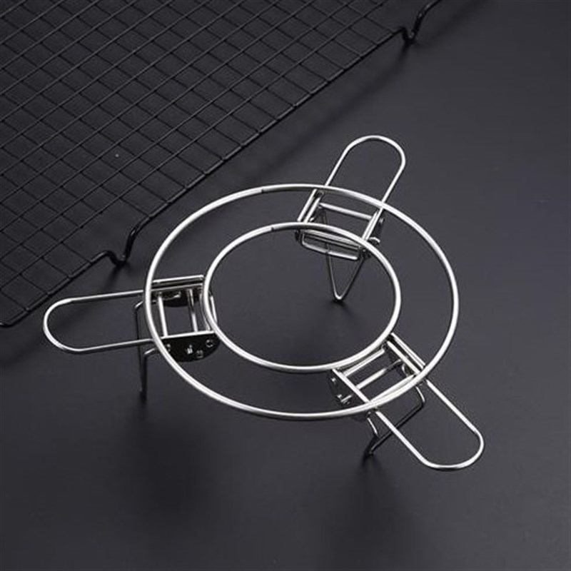 2024新款304不锈钢蒸蛋架烹饪高F脚隔水蒸笼架蒸盘多功能可伸缩折