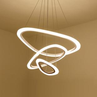 现代吊灯客厅灯简约环形led餐厅灯具创意个性办公室吊灯饭厅灯饰