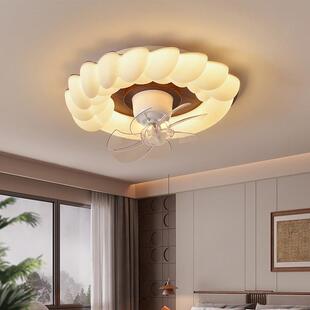 中古风吸顶风扇灯可摇头儿童房全光谱护眼电扇灯家用书房卧室灯具