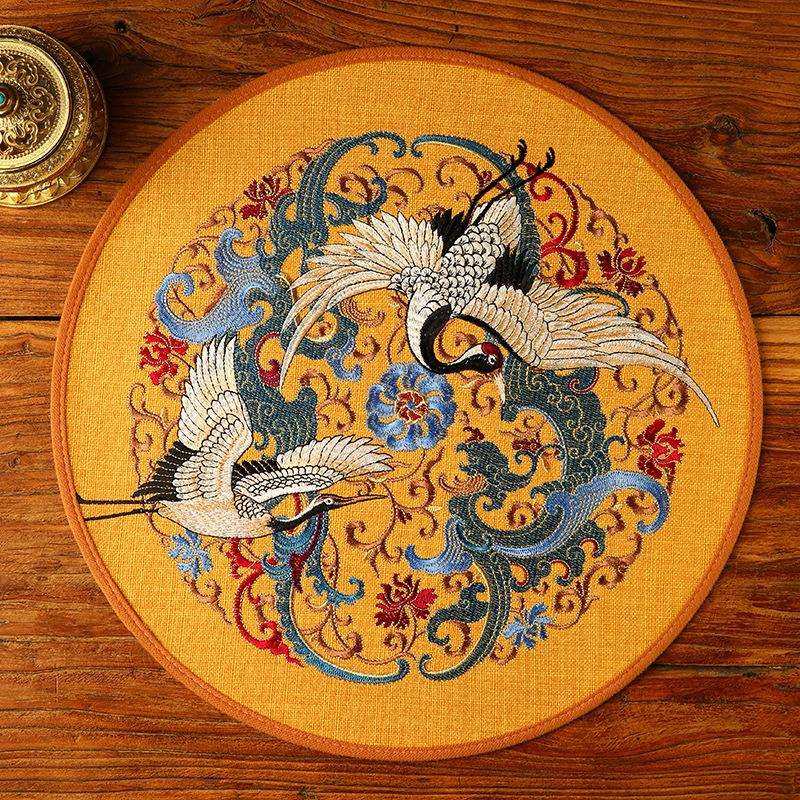 中式餐桌垫防烫隔热圆形餐垫杯垫防水花瓶垫子茶桌垫布茶几垫,鲜花速递/花卉仿真/绿植园艺,割草机/草坪机,淘宝优惠券,粉丝福利购,淘宝优惠卷