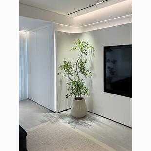 室内高端轻景品奢花盆栽海虹假树仿真绿植仿生大型南天竹落地客厅