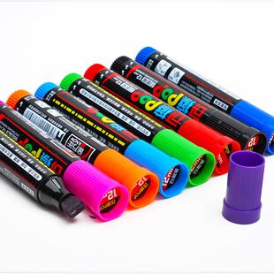 金万年白板笔 12mm平头可加墨水 可擦POP笔 大头笔8色套装G-0625