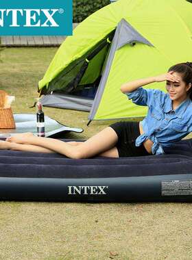 INTEX64141内置枕头 充气床垫单人折叠床垫气垫床 户外野营便携床