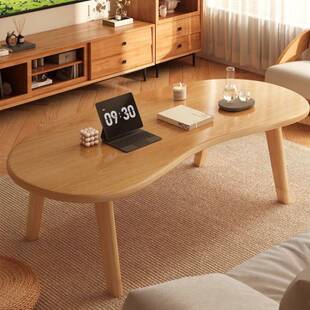 可折叠茶几客厅家用实木腿茶桌2025新款高端阳台飘窗桌炕桌小桌子