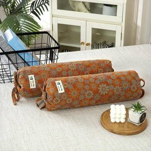 全棉双层纱荞麦枕牵引枕低头族颈椎保健枕头功能糖果枕芯圆柱成人