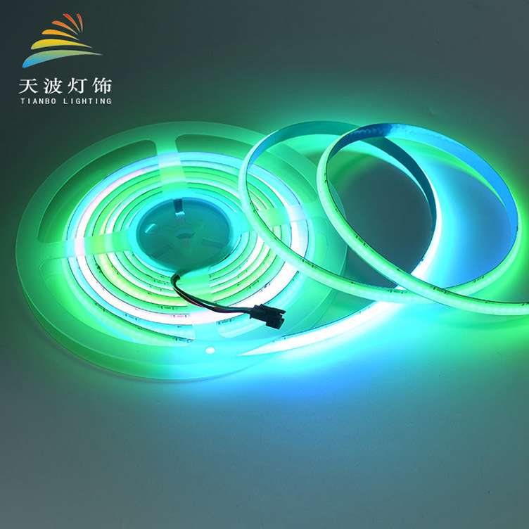 COB幻彩灯带12V24V全彩跑马流水RGB灯带720灯高显色无暗区软灯条