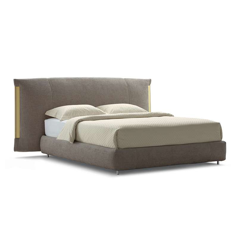 意大利极简风设计师款Flou双人床现代轻奢小户型主卧室布艺软靠床