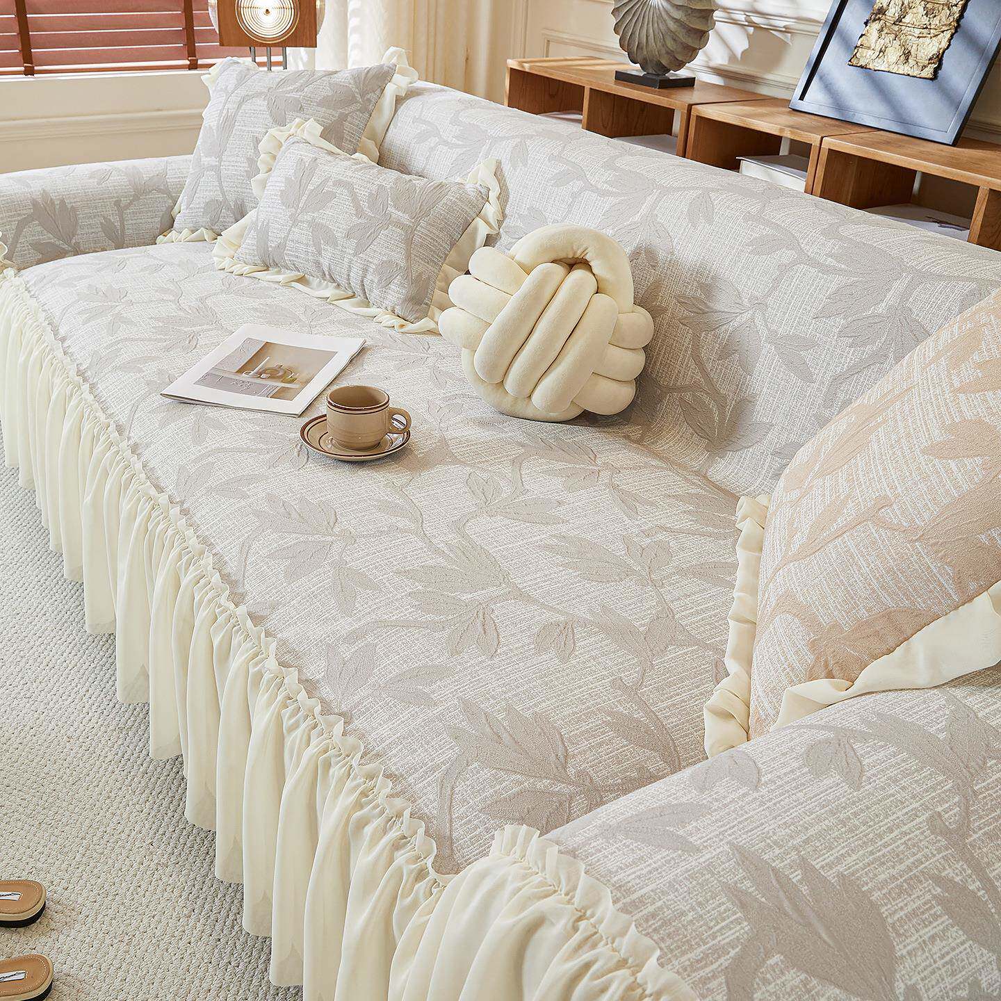 雪尼尔沙发盖布2025新款轻奢高级法式沙发巾四季通用防滑套罩盖毯