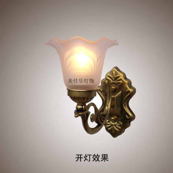 单头铁艺工艺壁灯欧式灯具床头卧壁灯