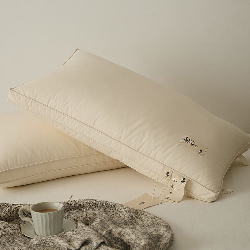 无荧光Ab类抑菌枕头枕芯 全棉护颈椎助睡眠软枕学生宿舍家用一对