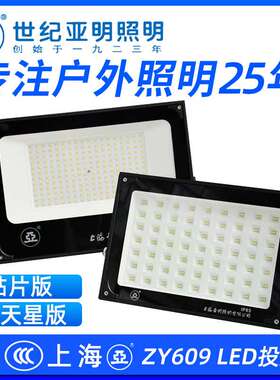 上海亚明LED贴片投光灯户外庭院高亮防爆泛光灯ZY609车间广告牌照