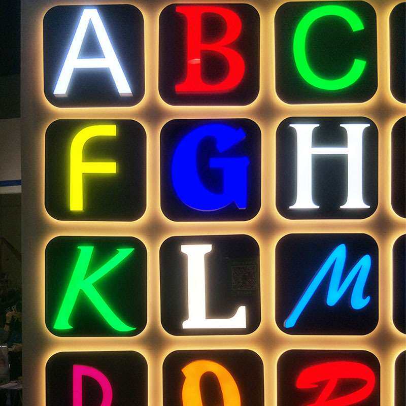 不锈钢迷你发光字广告字 led招牌门头字制作 亚克力水晶勾边字