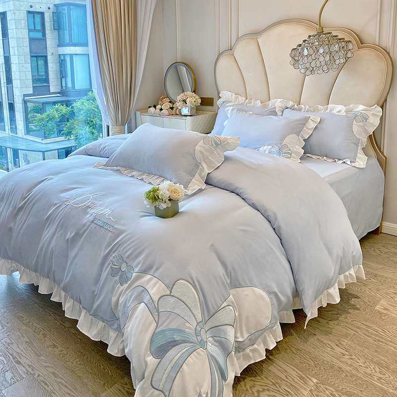 轻奢公主风少女蝴蝶结四件套柔软亲肤床单被套四季可用宿舍三件套,鲜花速递/花卉仿真/绿植园艺,割草机/草坪机,淘宝优惠券,粉丝福利购,淘宝优惠卷