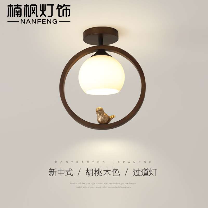 入户小鸟led玄关过道灯创意北欧通道吸顶灯简约现代门厅走廊灯具