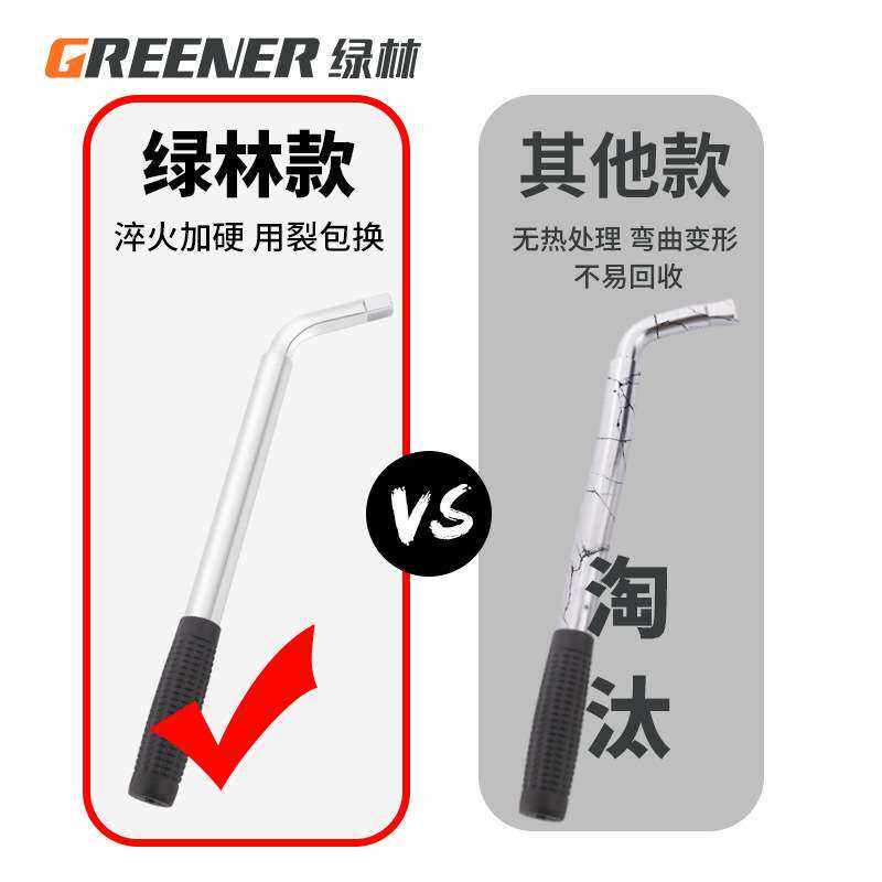 绿林汽车轮胎套筒扳手拆胎工具省力拆卸换胎备胎拆装螺丝板子其他