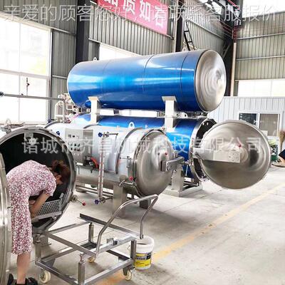 内蒙手撕牛肉干肚杀菌釜 邮腊肠猪包肉高锅温灭菌 UOM高咸鸭蛋杀