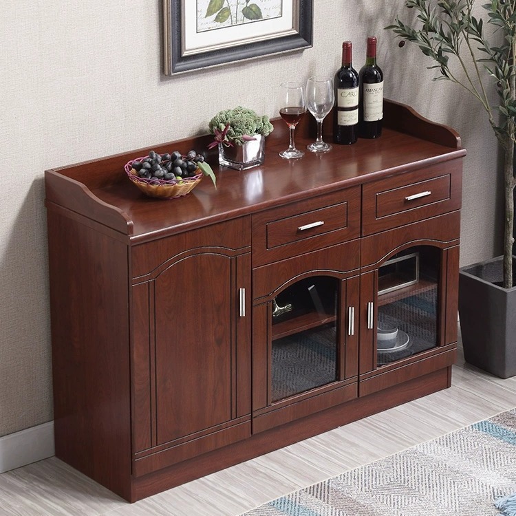 简易定制中式双开门两门三门餐边柜茶水柜碗柜家用厨房储物柜