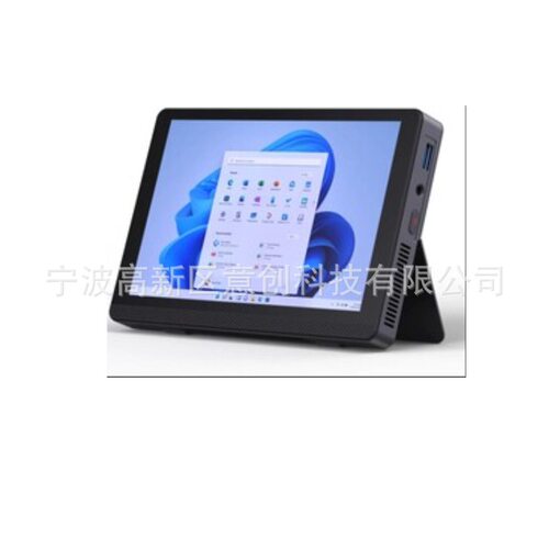 12代N200迷你主机7寸触屏win11办公游戏N200微型掌上平板mini电脑