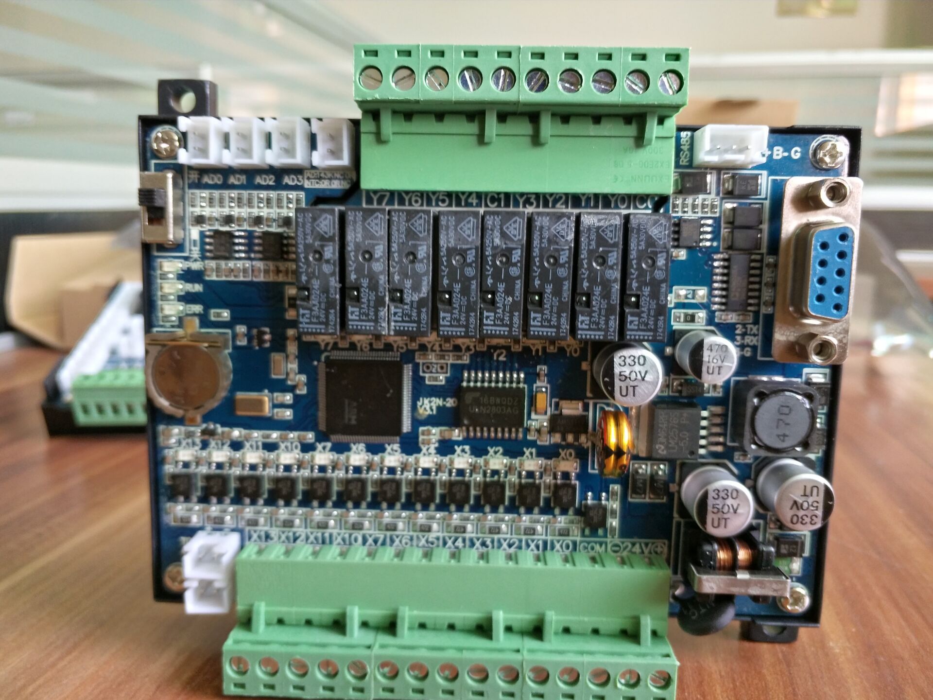 PLC工控板国产20点单板式JK2N20MR-4AD模拟量温度带485