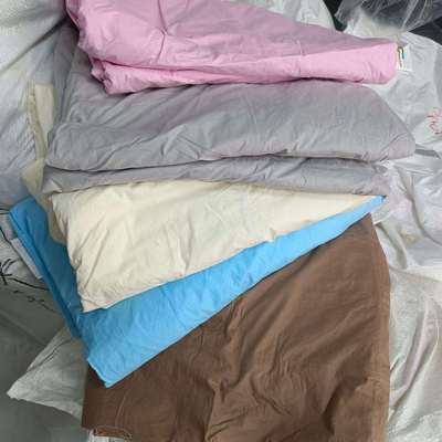 优质纯棉羽绒单被壳半成品立衬防跑绒出绒自充绒单层被套支持