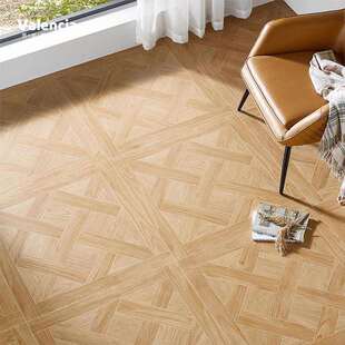 柔光天鹅绒凡尔赛法式800x800繁花木纹瓷砖客厅卧室拼花原木地板