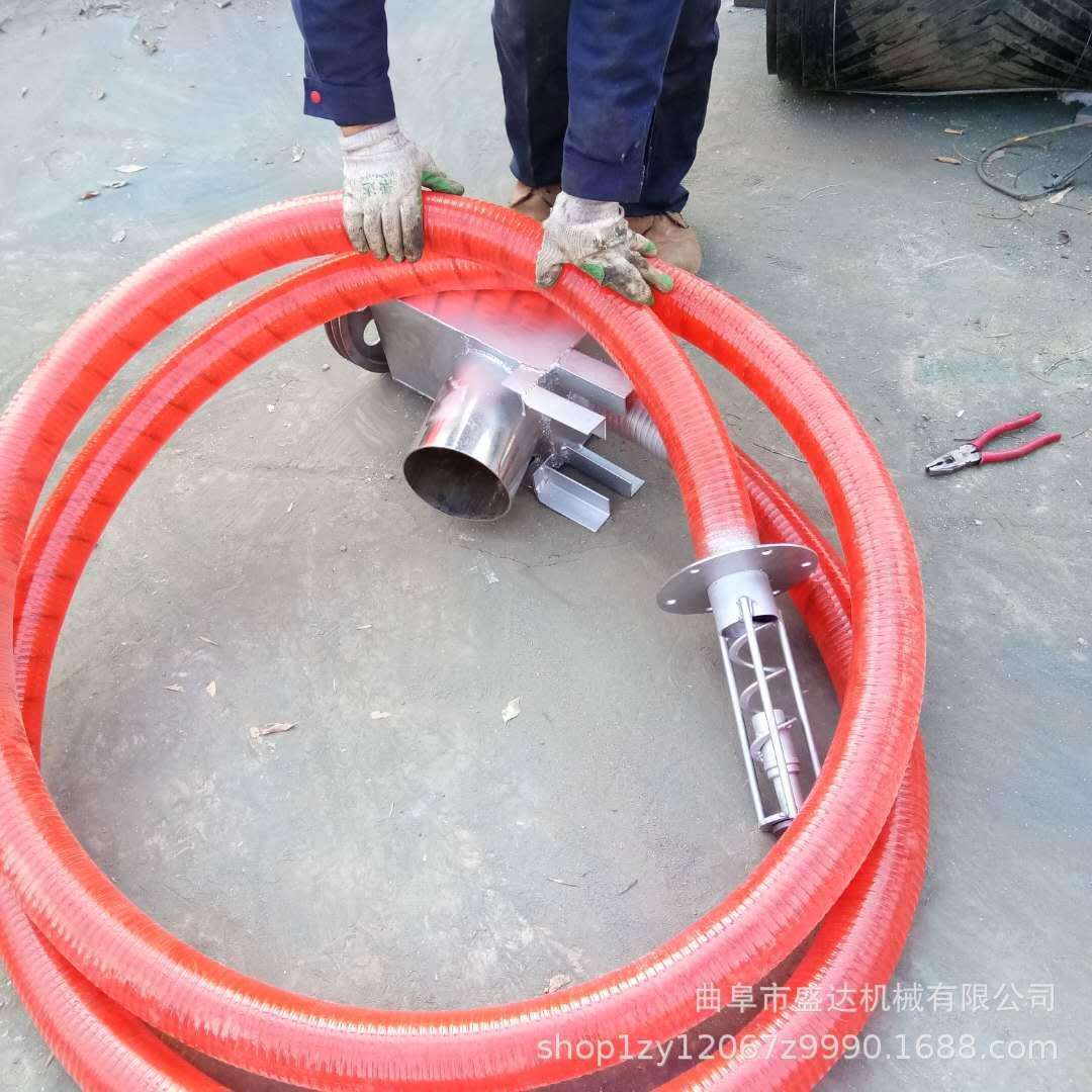 家用面粉不锈钢软管吸料机 高粱大豆装车用车载式弹簧蛟龙抽料机