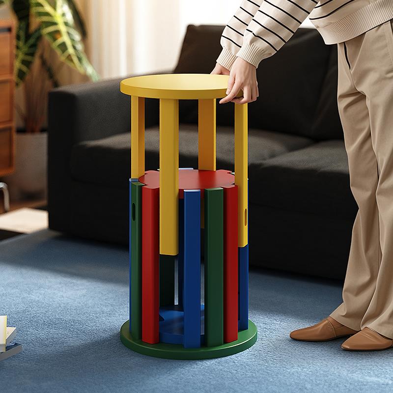 七彩凳子可叠放家用组合凳叠叠凳多巴胺餐桌凳现代简约可堆叠圆凳