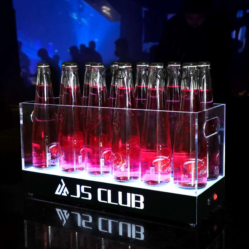 led发光冰桶酒吧啤酒桶鸡尾酒冰粒桶亚克力透明KTV香槟桶冰块桶