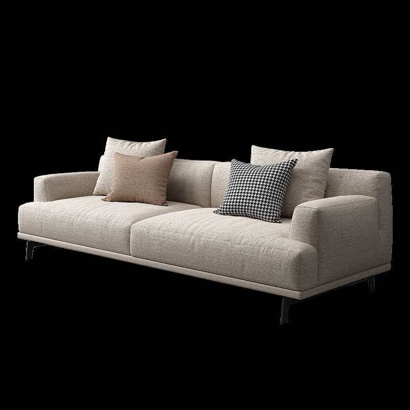 现代简约小户型可拆洗布艺沙发客厅单人双人棉麻直排北欧家具组合