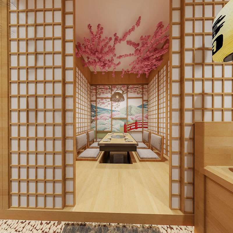 日式推拉门格子门移门榻榻米门和室门实木格子门料理店隔断和室门