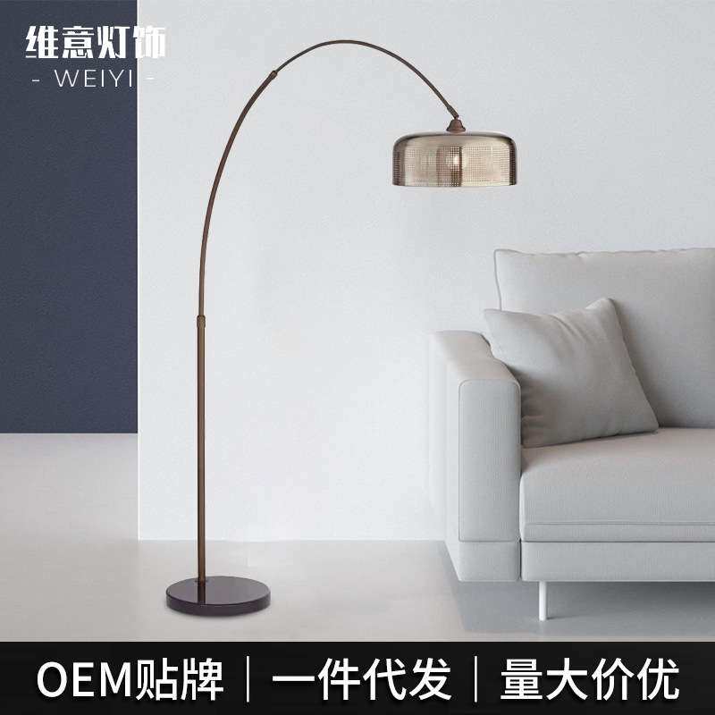弯曲北欧铁艺创意餐厅客厅落地灯现代精美设计师样板房落地灯