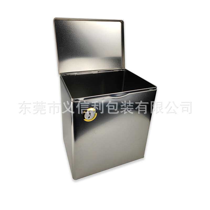 超大号3斤装新会陈皮金属桶8斤装绿茶散茶铁罐湿度监测马口铁盒