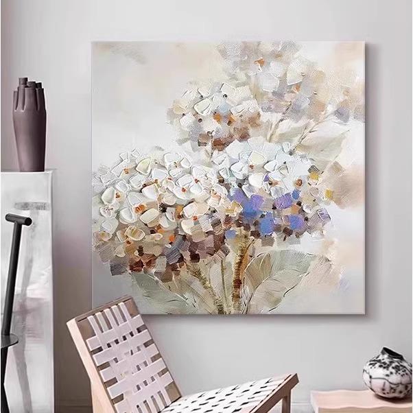 手绘肌理法式简约客厅装饰画走廊植物花卉画抽象肌理玄关餐厅挂画