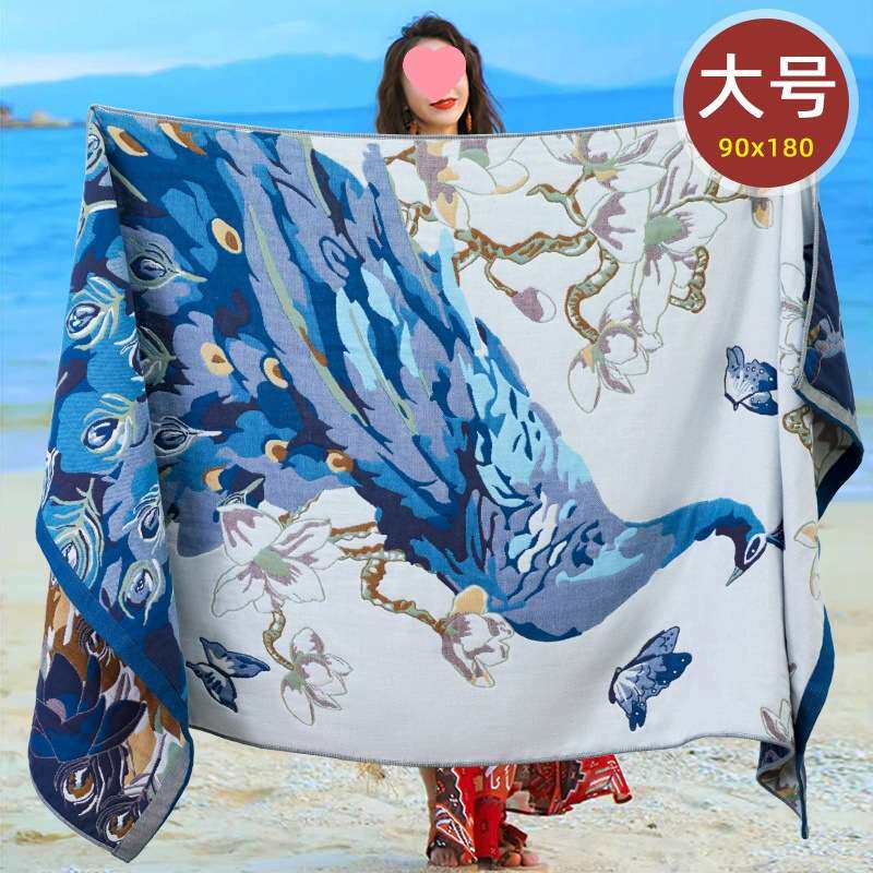 全棉沙发巾超大号加厚2025新款纱布大浴巾家用纯棉吸水速干不掉毛