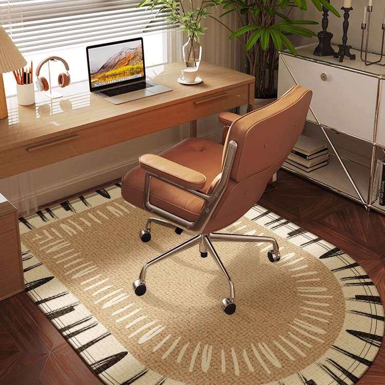 感拱形电脑椅地垫梳妆台椅子脚垫书房电竞椅转椅书桌防滑地毯