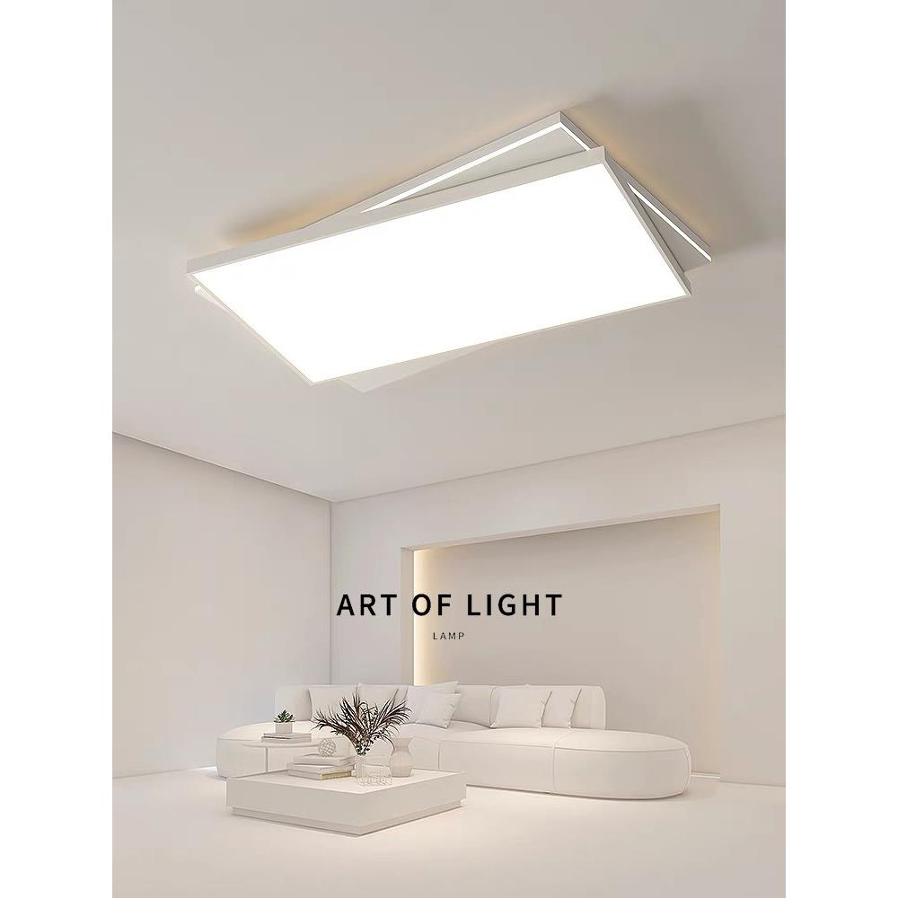 长方形客厅吸顶灯北欧简约大尺寸家用主灯现代创意设计感卧室灯具