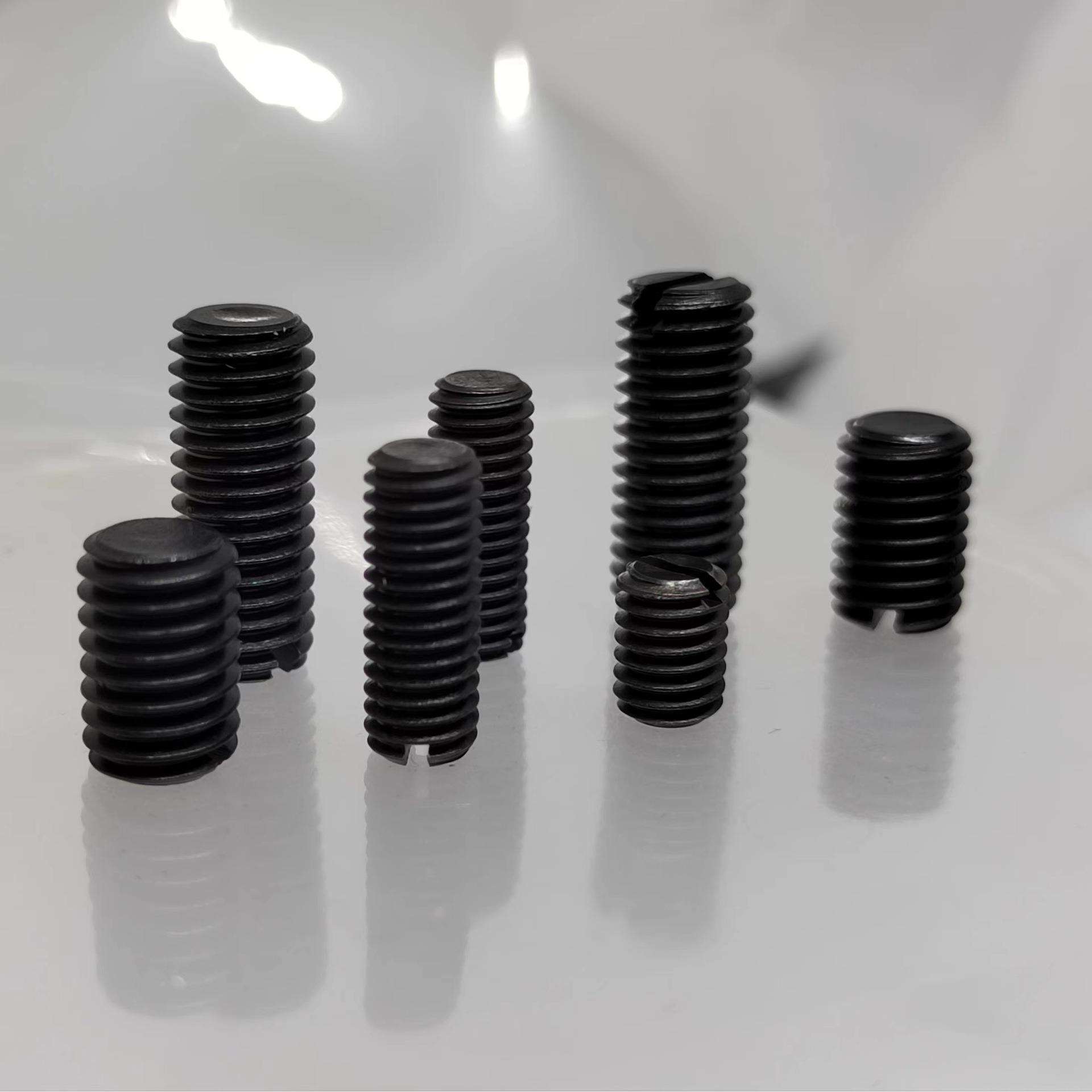 GB73DIN551 12 9级一字开槽紧定止付机米螺丝M4-M6M8顶丝现货